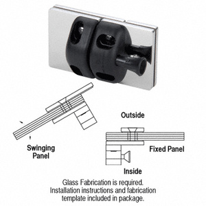 CRL 316 Polished Stainless 180 Degree Glass-to-Glass Gate Latch