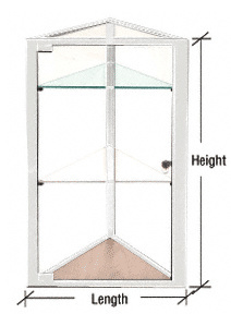 CRL Brite Anodized Model D7060 Custom Triangle Showcase Frame