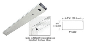 CRL Brushed Stainless Steel 4" x 72" Double Door Header