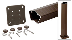 CRL Matte Bronze 200, 300, 350, and 400 Series 48" Long 135 Degree Surface Mount Post Kit