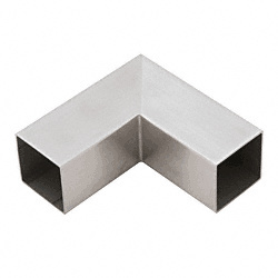 CRL Brushed Stainless 90 Degree Horizontal Corner for 1-1/2" Square Hand Railing