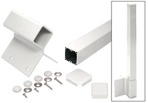 CRL Sky White 48" 100 Series 90º Fascia Mount Post Kit