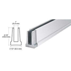 CRL B5T Series Polished Stainless Custom Tapered Base Shoe Undrilled for 1/2" Glass