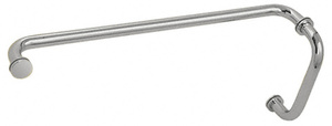 CRL Polished Chrome 8" Pull Handle and 22" Towel Bar BM Series Combination With Metal Washers