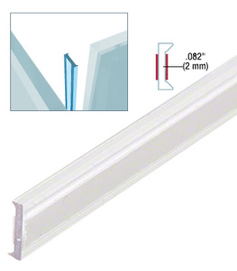 CRL Clear Copolymer Strip for Abutment Joints - 1/2" (12mm) Tempered Glass