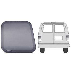 CRL Fixed 'All-Glass' Look Window for Right Rear Door - 1992+ Ford Vans 21-11/16" x 19-7/8"