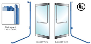 CRL-Blumcraft® Painted Right Hand Reverse Rail Mount Keyed Access "D" Exterior, Top Securing Panic Handle