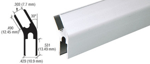 CRL Satin Anodized Aluminum 30 Degree Slant H-Bar
