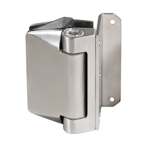 CRL Brushed Stainless Square Post Mount Polaris 125 Series Soft Close Gate Hinge