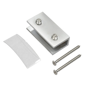 CRL Satin Chrome No-Drill Fixed Panel Glass Clamp