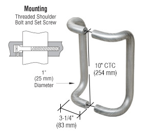 CRL 10" Brushed Stainless Offset Pull Handles Back-to-Back