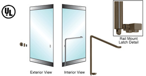 CRL-Blumcraft® Oil Rubbed Bronze Left Hand Reverse Rail Mount Keyed Access "Z" Exterior Bottom Securing Panic Handle