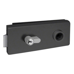 Fallbrook Matte Black Square Latch Housing with Keyed Cylinder