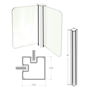 CRL 84" Sky White Cielo Corner Post Kit