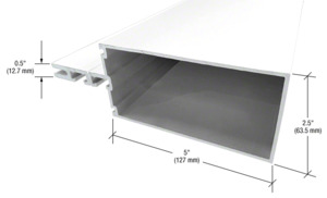 CRL-U.S. Aluminum 5" Triple Glaze Non-Thermally Broken Mullion, White KYNAR® Paint- 24'-2"