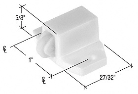 CRL White Shower Door Catch with Nylon Tip