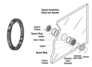 CRL Spacer Ring for 1/4" to 3/8" Glazing - 2/Pk