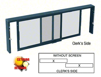 CRL Custom Powder Painted Horizontal Sliding Service Window XX Format ...