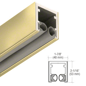 CRL-Blumcraft® Satin Brass 1-7/8" Head Channel for 1/2" (12 mm) Glass - 120"
