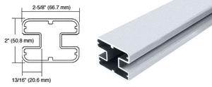 CRL Mill 36" Long 2" x 2-5/8" Rectangular 180 Degree Post