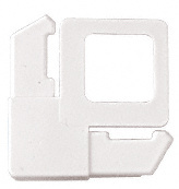 CRL White 5/16" Square Cut with Lift Tab Plastic Screen Frame Corner