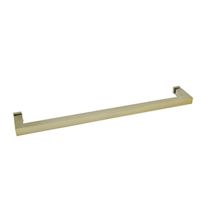 CRL Brushed Bronze "SQ" Series 24" Square Tubing Mitered Corner Single-Sided Towel Bar