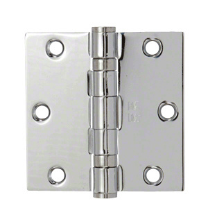 CRL Brite Chrome 3-1/2" x 3-1/2" Commercial Bearing Hinge