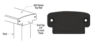 CRL Matte Black 400 Series Decorative End Cap