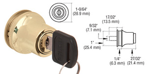 CRL Brass Lock for Cabinet Glass Door