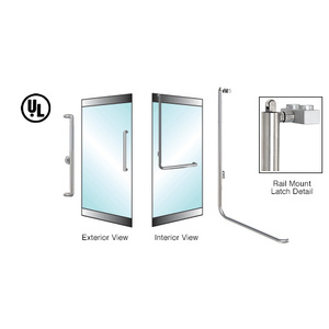 CRL-Blumcraft® Polished Stainless Left Hand Reverse Rail Mount "X" Keyed Access Balanced Door Panic Handle