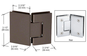 CRL Oil Rubbed Bronze Geneva 045 Series 135 Degree Glass-to-Glass Hinge