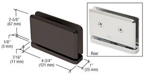 CRL Black Senior Prima 01 Series Top or Bottom Mount Hinge