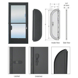 CRL Bronze Anodized 2-5/8" x 16" Deluxe Mail Slot With Glass Channel Bar Without Latch