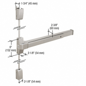 CRL Aluminum DL750SV Surface Vertical Rod Panic Exit Device