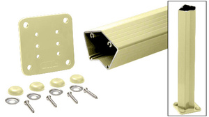CRL Pre-Treated Aluminum 200, 300, 350, and 400 Series 42" Long 135 Degree Surface Mount Post Kit
