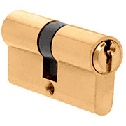 CRL Polished Brass Extended Length Keyed Cylinder/Cylinder