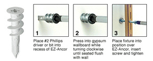 CRL Nickel Plated E-Z Mount Mirror Clips - Bulk Package of 50 Sets