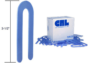 CRL Blue 1/16" x 3-1/2" Plastic Horseshoe Shims