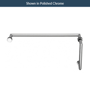 Brushed Nickel 6" X 24" Mitered Towel Bar/Handle Combo with Washers