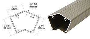 CRL Beige Gray 100 Series 36" 135º Surface Mount Post Only