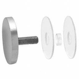 CRL 316 Brushed Stainless Clad Aluminum 2" Diameter Standoff Cap Assembly