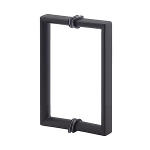 Matte Black 6" Half Round Mitered Handles