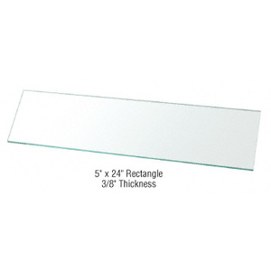 12 Inch x 8 Inch Corner Glass Shelf