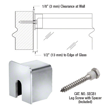 CRL Polished Stainless 11 Gauge Stabilizing End Cap for 1-1/4" x 1-5/16" Cap Rail
