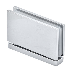 Polished Chrome Adjustable Glass to Curb (Bottom) Pivot Hinge