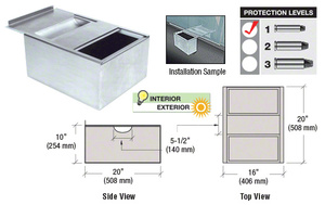 CRL Brushed Stainless Sliding Deal Drawer and Pass-Thru Bin