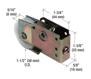 CRL 1-1/2" Nylon Sliding Mirror Door Roller with 9/16" Wide Housing for Marshall