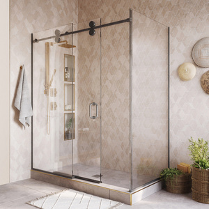 Matte Black Capri Series Single Sliding Door System