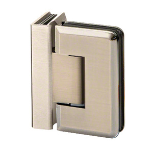 Brushed Nickel 90º Glass to Glass Premier Series Hinge with 5° Pin