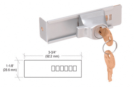 CRL Aluminum Stick-On Showcase Lock - Randomly Keyed